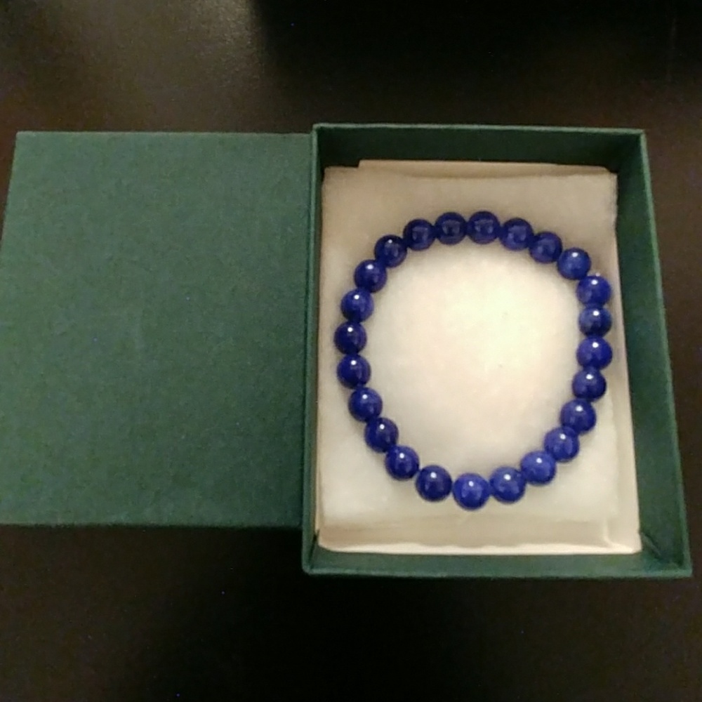 Cobalt Mountain Jade Stone Bracelet - Picture 8 of 8